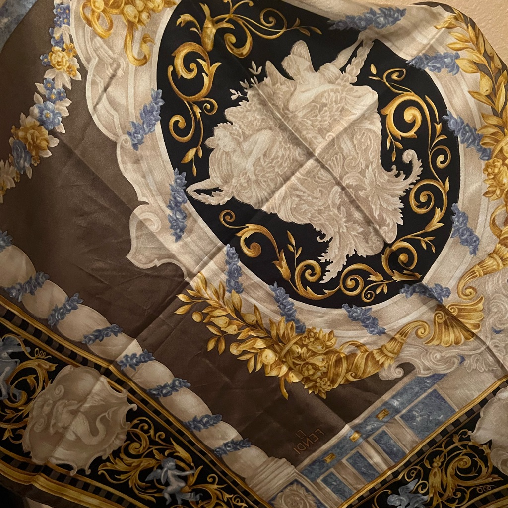 Fendi Lovely Silk Authentic Scarf